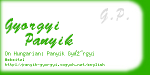 gyorgyi panyik business card